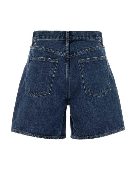 Agolde Blue Denim Shorts
