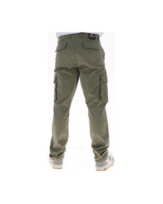 Lyle & Scott Green Straight Trousers for men