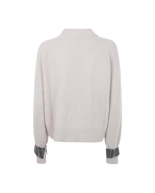 Brunello Cucinelli Gray Cashmere Knitwear