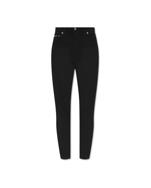 Dolce & Gabbana Black Skinny jeans mit hoher taille