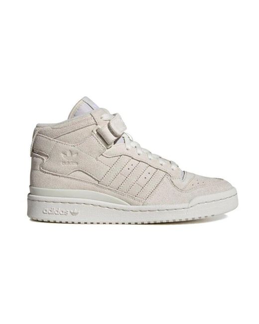 Adidas Gray Graue Ledersneakers Klettverschluss Schnürung