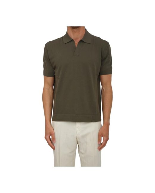 Paolo Pecora Green Polo Shirts for men