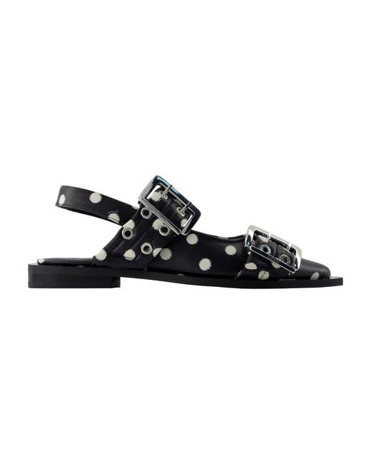 Ganni Black Ballerinas