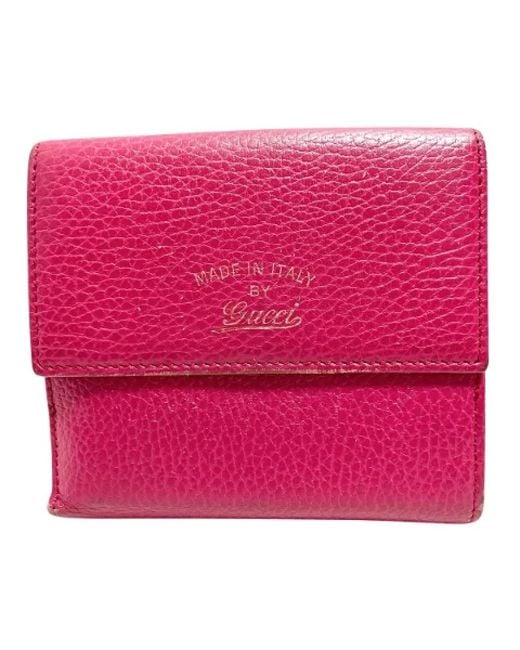 Portafoglio gucci rosa in pelle usato di Gucci in Rosa | Lyst