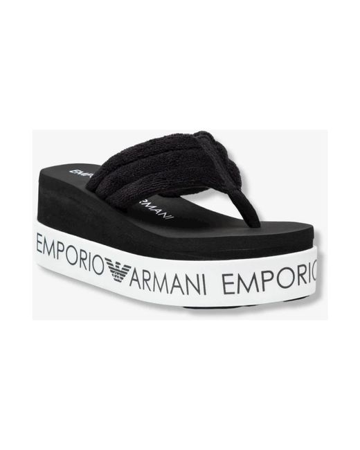 Emporio Armani Black Flip Flops