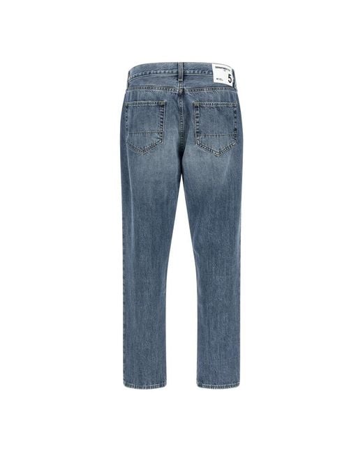 Department 5 Blue Straight Fit Jeans for men