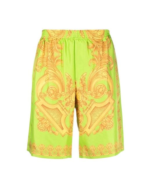 Versace Yellow Casual Shorts for men