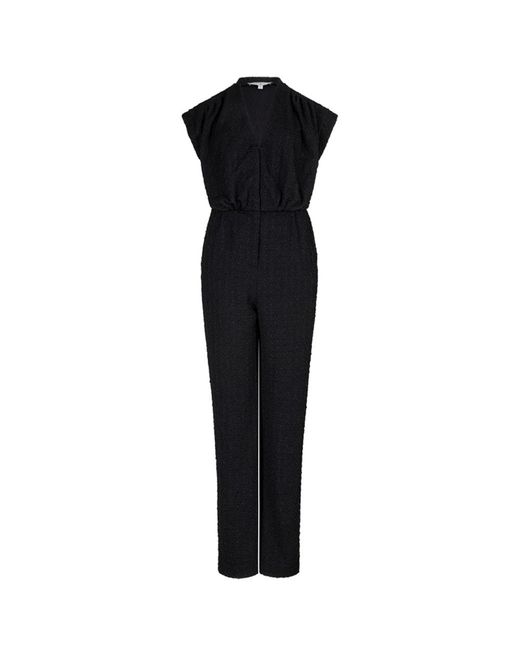 Dante 6 Zwarte Jersey Jumpsuit Met V-Hals in het Black