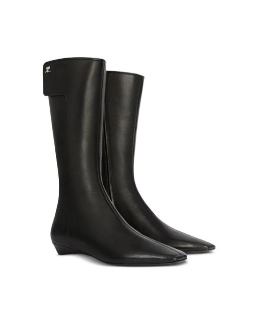 Courreges Black High Boots