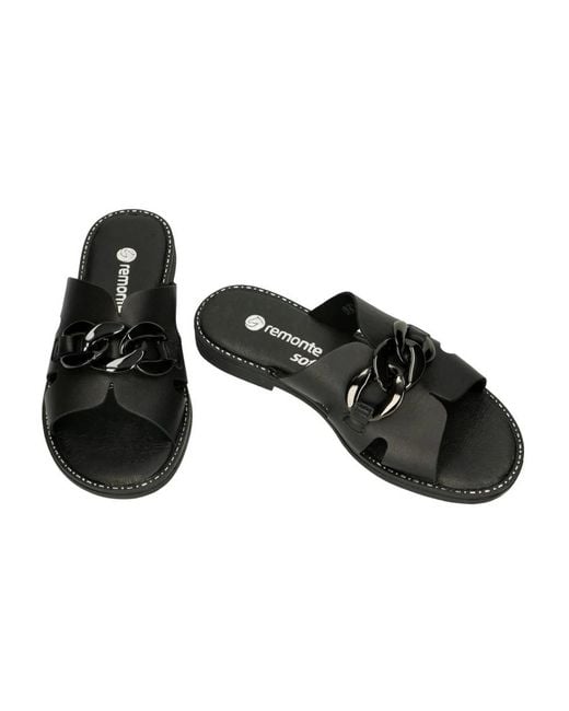 Remonte Black Flat Mule
