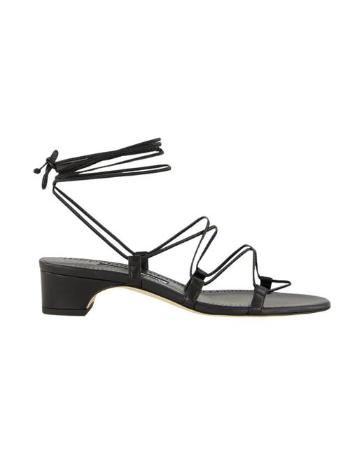 Manolo Blahnik Black High Heel Sandals
