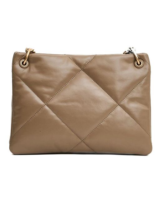 Tory Burch Natural Schicke Gesteppte Schultertasche