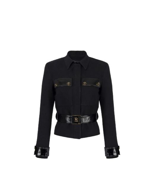 Elisabetta Franchi Blue Light Jackets