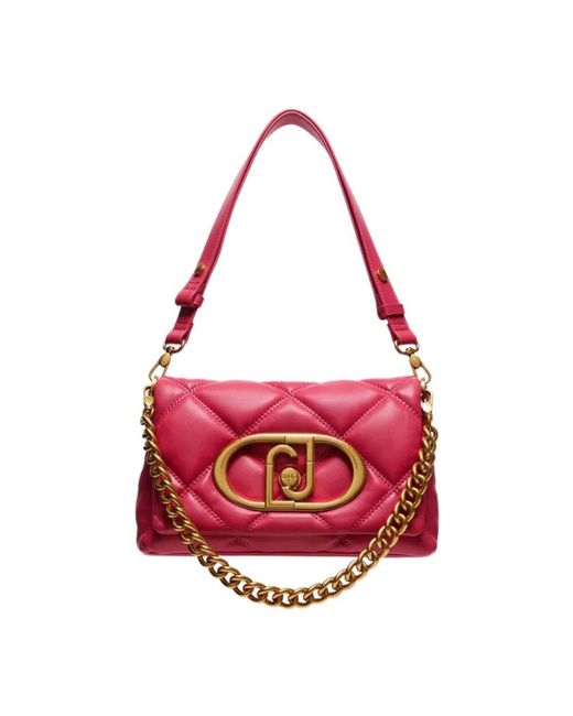 ショルダーバッグ・ポシェット LIU JO Women Shoulder Bags AA5132E0015 X0644 Red Medium quilted tote bag with charm colour red | Liu Jo