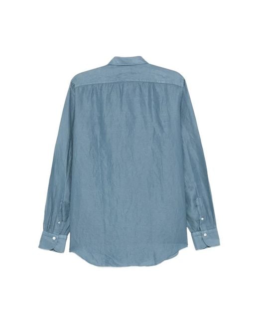 Finamore 1925 Blue Casual Shirts for men
