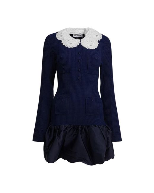 Self-Portrait Blue Short Dresses