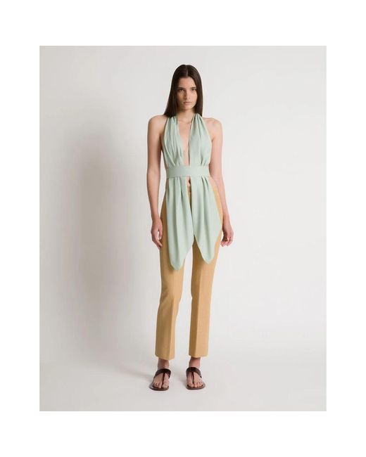 Alberta Ferretti Green Sleeveless Tops