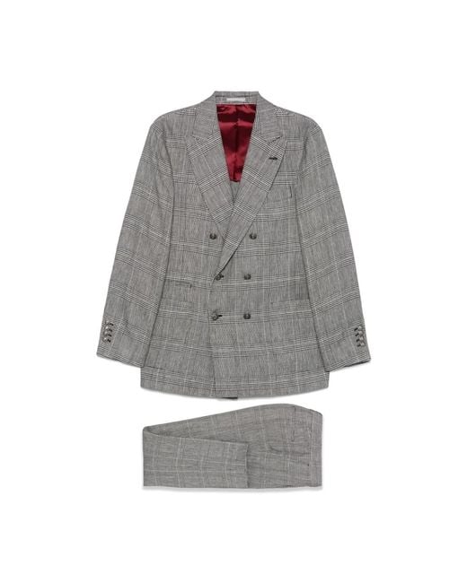Double Breasted Suits Brunello Cucinelli de hombre de color Gray