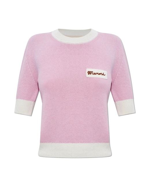 Marni Pink Round-Neck Knitwear
