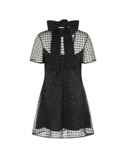 Staud Kleedjes ,Zwart ,Ilana Mini Dress in het Black