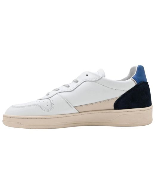 Date Vintage court sneakers weiß-blau in White für Herren
