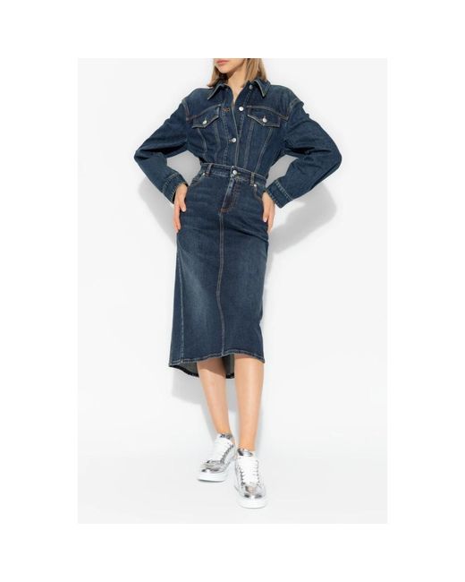 McQueen Denim Rok in het Blue