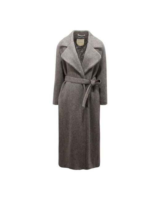 EMMA & GAIA Gray Belted Coats