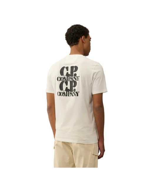 C P Company Grafik t-shirt in Natural für Herren