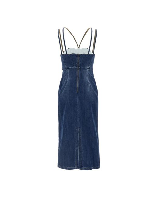 Nensi Dojaka Blue Midi Dresses
