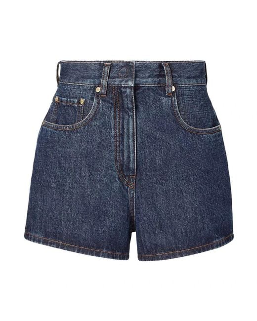 Fendi Blue Denim Shorts