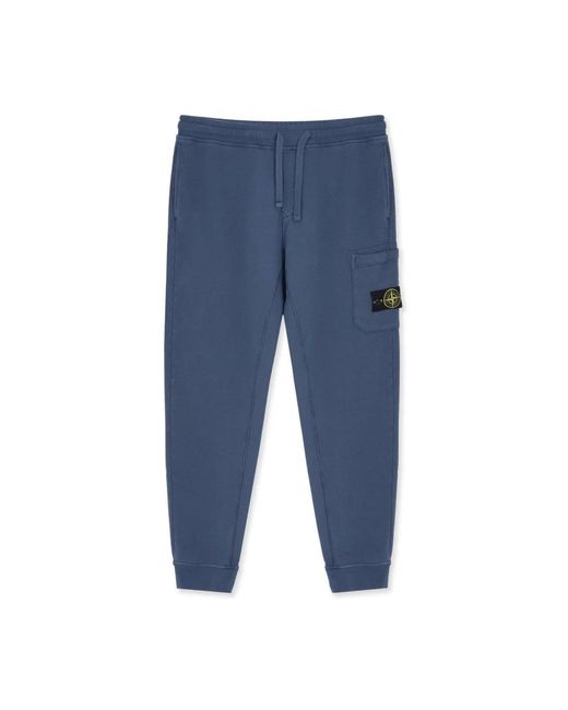 Stone Island Blue Sweatpants for men