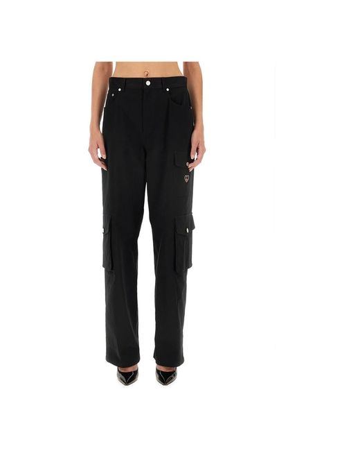 Moschino Black Straight Trousers