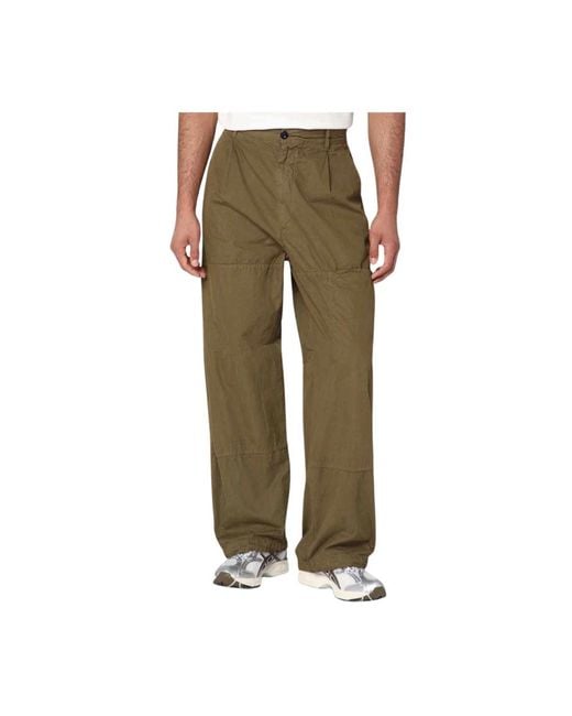 C P Company Wide Trousers in het Green voor heren
