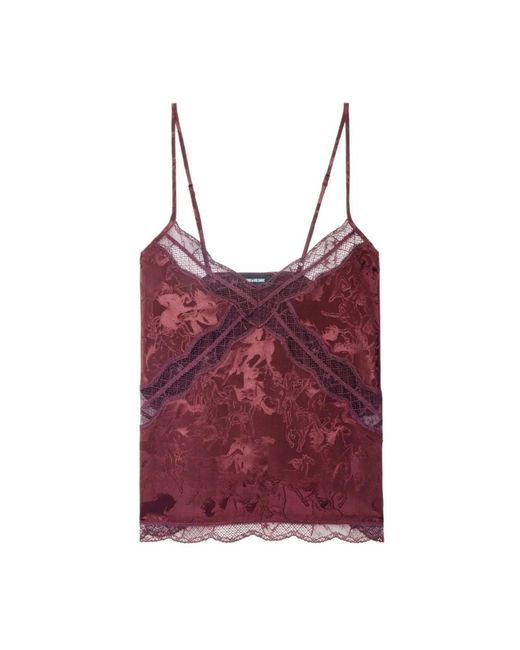 Zadig & Voltaire Red Sleeveless Tops