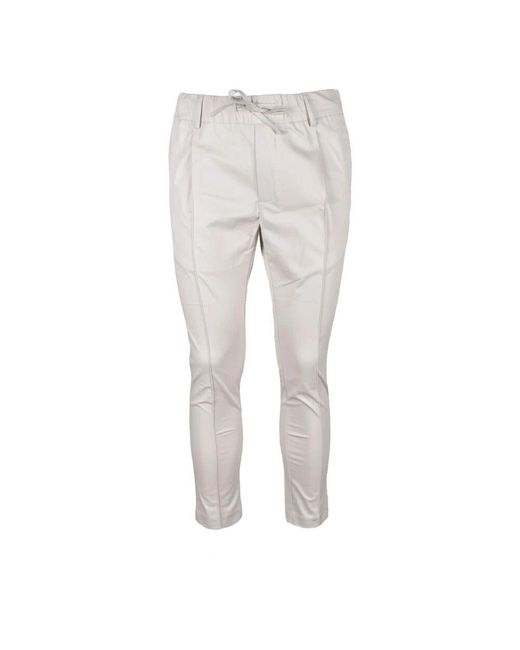 Daniele Alessandrini Graue baumwoll elastan hose in Gray für Herren