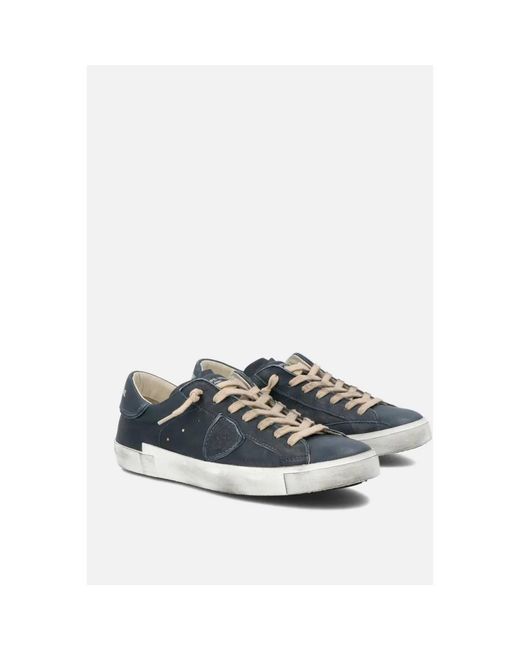Philippe Model Blue Sneakers for men