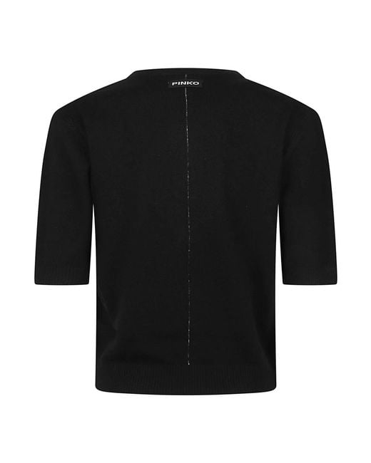 Pinko Black V-Neck Knitwear