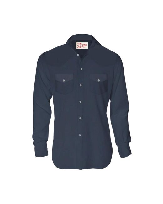 Mc2 Saint Barth Blue Formal Shirts for men