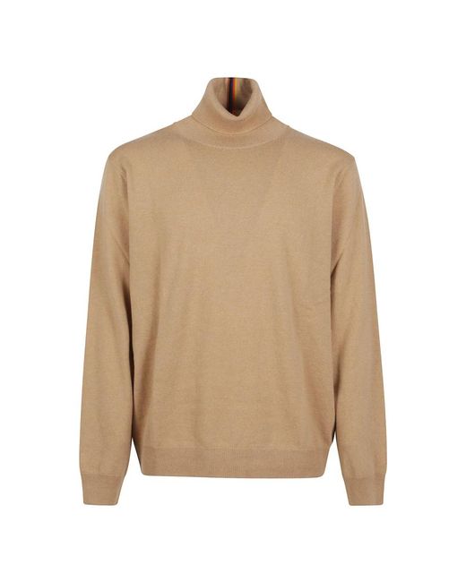 Paul Smith Turtle Neck Sweather in Natural für Herren