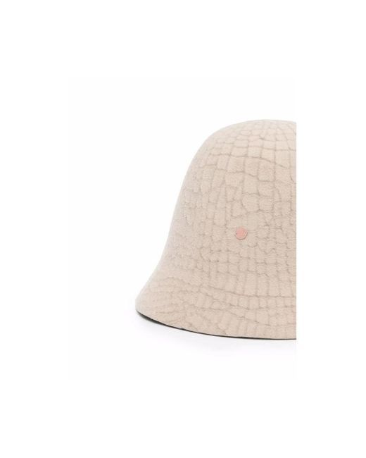 Flapper Accessoires ,Bucket Hat Met Craquelé-Textuur in het Natural