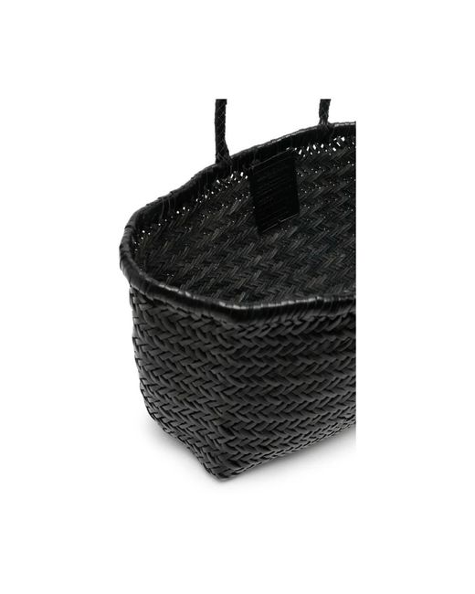 Dragon Diffusion Gevlochten Leren Tote Tas in het Black