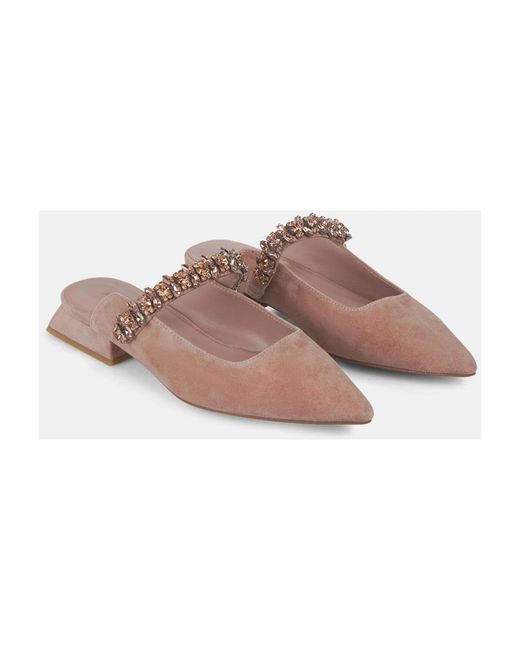 Alma En Pena. Brown Heeled Mules