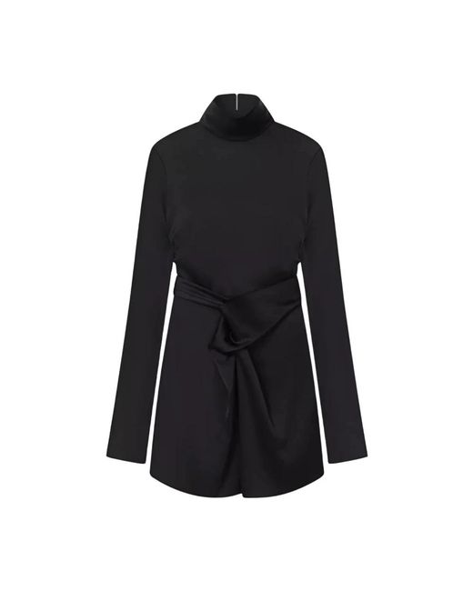 Nanushka Kleedjes ,Zwart ,Satijn Charon Mini Dress in het Black