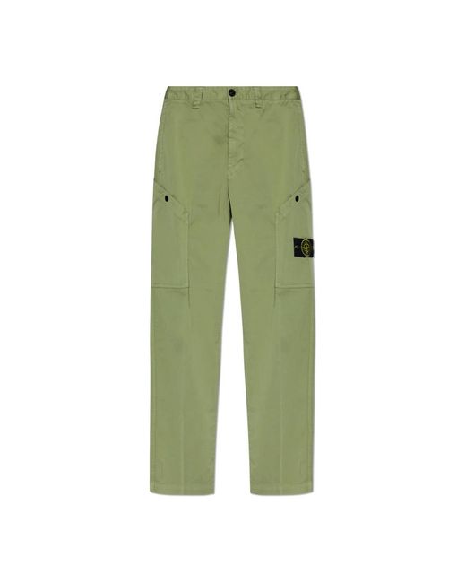 Straight Trousers Stone Island de hombre de color Green