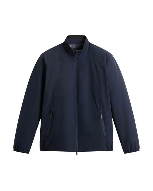 Woolrich Mitternachtsblaue Reißverschlussmantel in Blue für Herren