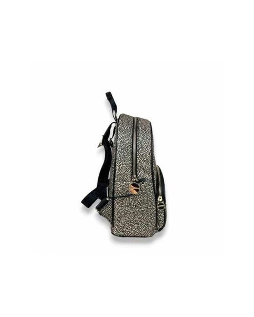 Borbonese Technische Stoffen Rugzak Met Ritssluiting in het Gray