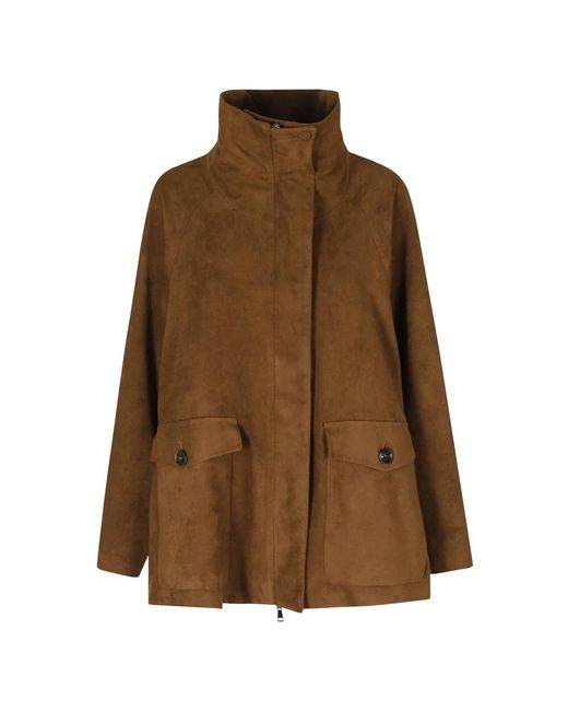 Alysi Brown Leather Jackets