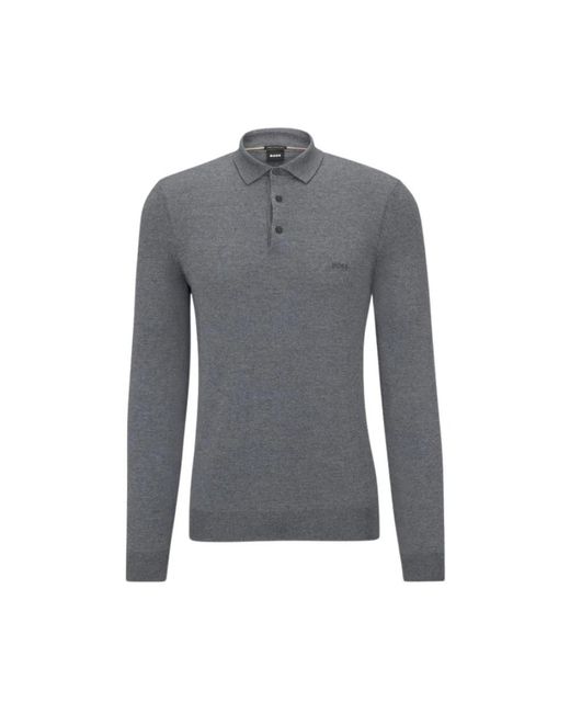 HUGO Gray Polo Shirts for men