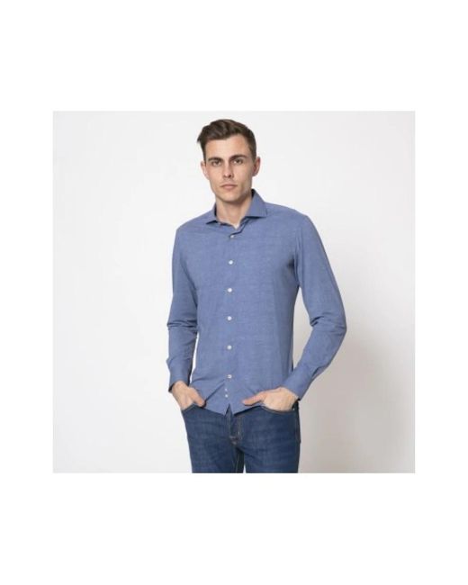 Orian Overhemden ,Blauw ,Nylon Blauwe Vloeibare Overhemd in het Blue voor heren