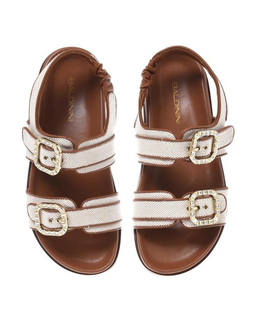 Baldinini Brown Flat Sandals